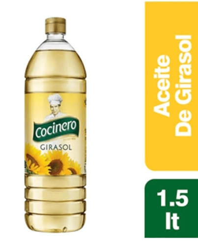 ACEITE COCINERO GIRASOL  X 1 Y 1/2 LITROS 1.5L   (comprando 3 o más precio